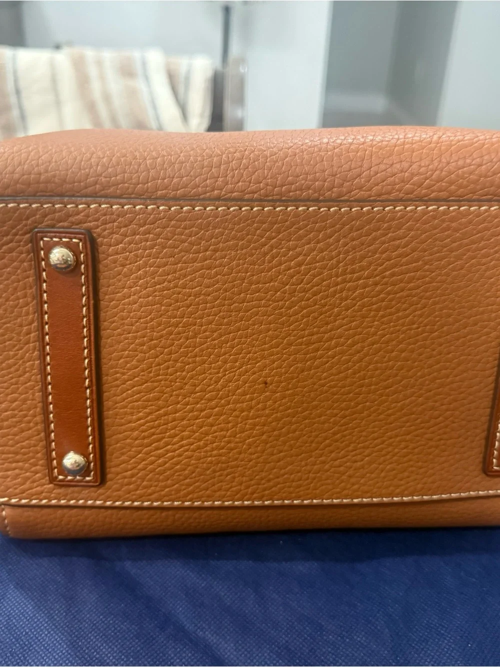 NWT Dooney Bourke Pebble Leather. Shopper Tote$ Wristlet Cognac Brown